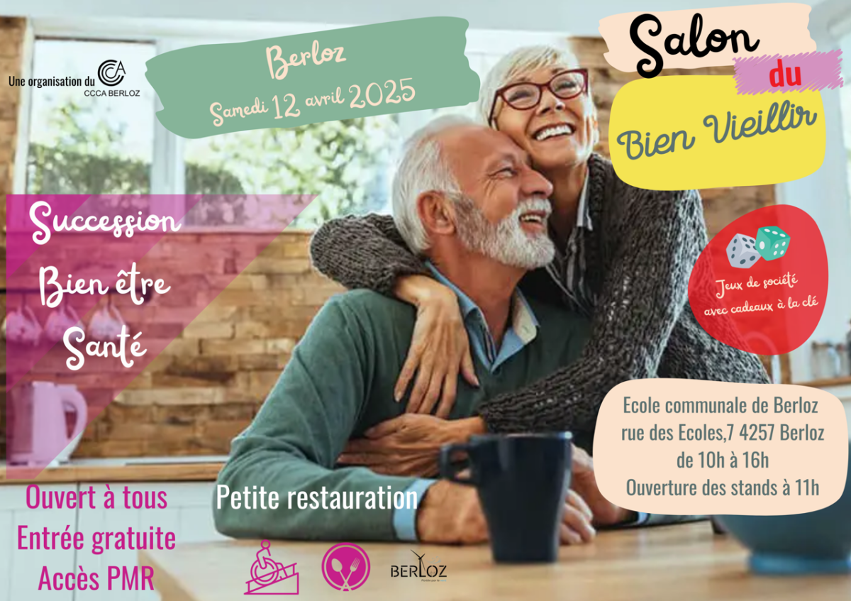 Salon du “Bien vieillir” à Berloz le samedi 12 avril (10h00 – 16h30)
