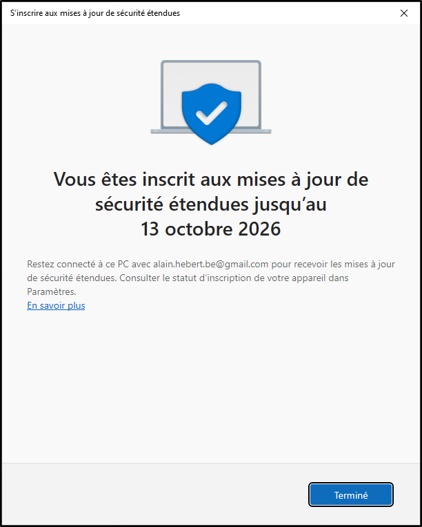 WIN10 - ESU (Écran 5)