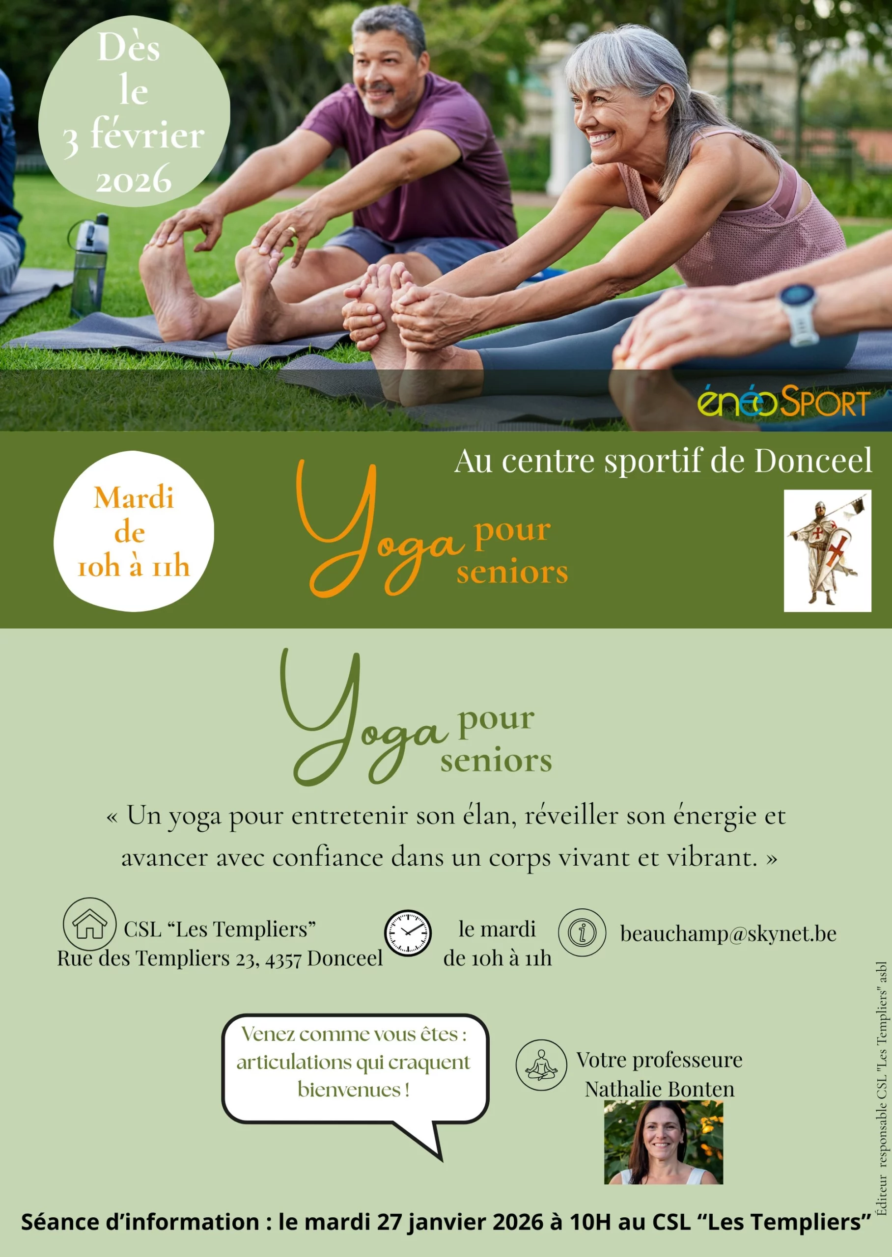 Flyer Yoga Donceel (2026)